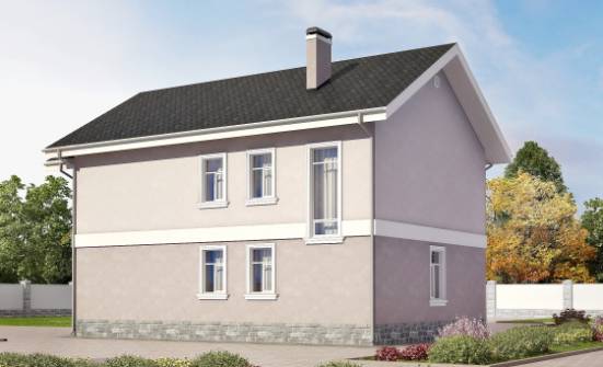 170-008-П Проект двухэтажного дома, бюджетный дом из пеноблока Петропавловск-Камчатский | Проекты домов от House Expert