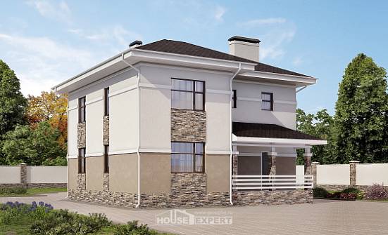 150-014-П Проект двухэтажного дома, бюджетный дом из арболита Петропавловск-Камчатский | Проекты домов от House Expert