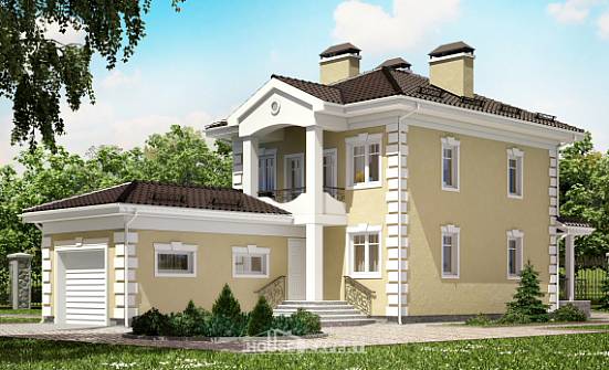 150-006-Л Проект двухэтажного дома и гаражом, небольшой загородный дом из арболита Петропавловск-Камчатский | Проекты домов от House Expert