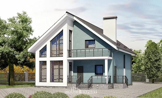 170-006-П Проект двухэтажного дома с мансардой, современный домик из керамзитобетонных блоков Петропавловск-Камчатский | Проекты домов от House Expert