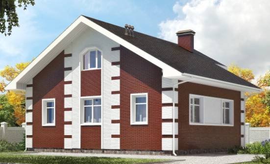 115-001-П Проект двухэтажного дома с мансардным этажом, небольшой дом из поризованных блоков Петропавловск-Камчатский | Проекты домов от House Expert