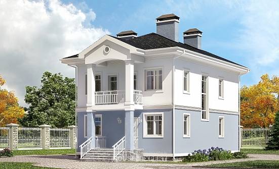 120-001-П Проект двухэтажного дома, современный загородный дом из бризолита Петропавловск-Камчатский | Проекты домов от House Expert