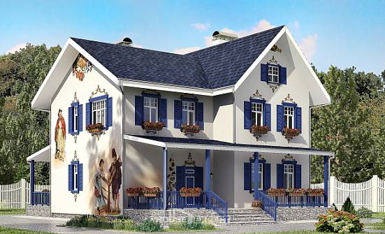 180-003-П Проект двухэтажного дома, компактный коттедж из кирпича Петропавловск-Камчатский | Проекты домов от House Expert