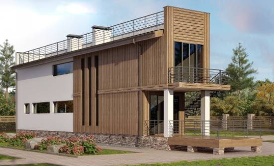 100-003-Л Проект двухэтажного дома, небольшой домик из газобетона Петропавловск-Камчатский | Проекты домов от House Expert