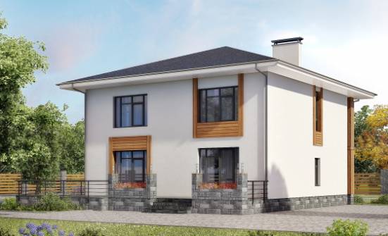 180-015-П Проект двухэтажного дома, доступный дом из бризолита Петропавловск-Камчатский | Проекты домов от House Expert