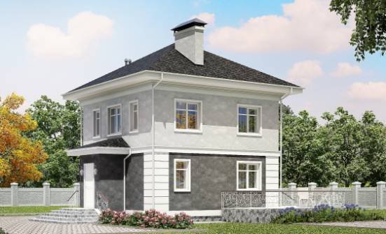 090-003-П Проект двухэтажного дома, современный дом из блока Петропавловск-Камчатский | Проекты домов от House Expert