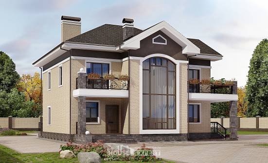 200-006-П Проект двухэтажного дома, средний коттедж из кирпича Петропавловск-Камчатский | Проекты домов от House Expert