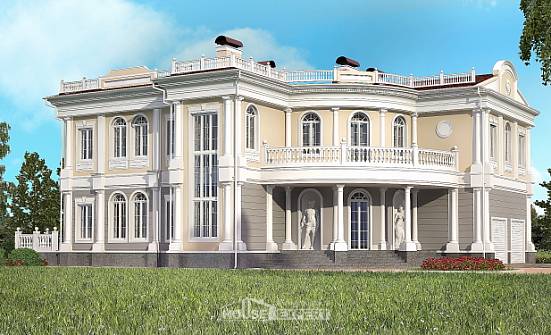505-001-П Проект двухэтажного дома и гаражом, современный коттедж из керамзитобетонных блоков Петропавловск-Камчатский | Проекты домов от House Expert