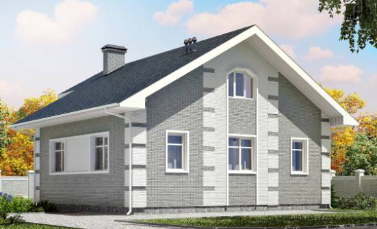 115-001-Л Проект двухэтажного дома с мансардой, доступный загородный дом из газосиликатных блоков Петропавловск-Камчатский | Проекты домов от House Expert