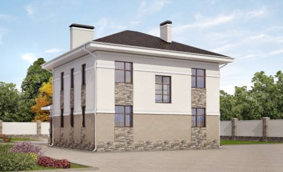 150-014-П Проект двухэтажного дома, бюджетный дом из арболита Петропавловск-Камчатский | Проекты домов от House Expert