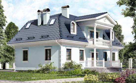 210-004-Л Проект двухэтажного дома мансардный этаж, красивый домик из газобетона Петропавловск-Камчатский | Проекты домов от House Expert