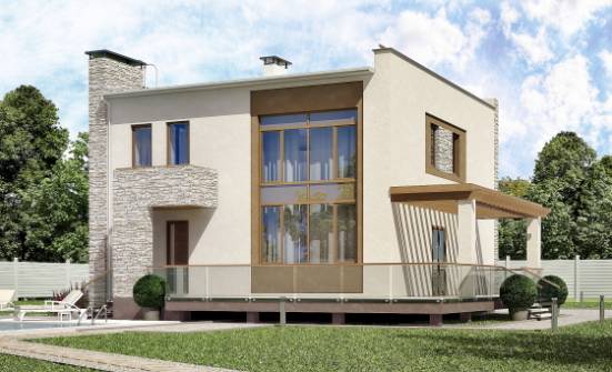 185-001-П Проект двухэтажного дома, красивый дом из блока Петропавловск-Камчатский | Проекты домов от House Expert