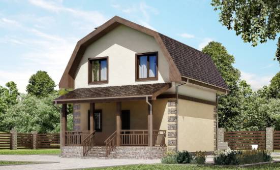070-004-П Проект двухэтажного дома с мансардой, эконом домик из бризолита Петропавловск-Камчатский | Проекты домов от House Expert
