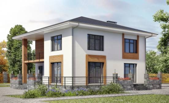 180-015-П Проект двухэтажного дома, доступный дом из бризолита Петропавловск-Камчатский | Проекты домов от House Expert