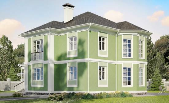 170-001-Л Проект двухэтажного дома, гараж, бюджетный коттедж из керамзитобетонных блоков Петропавловск-Камчатский | Проекты домов от House Expert