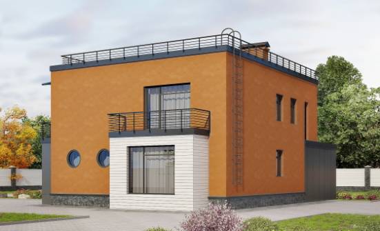 260-002-Л Проект двухэтажного дома и гаражом, красивый дом из арболита Петропавловск-Камчатский | Проекты домов от House Expert