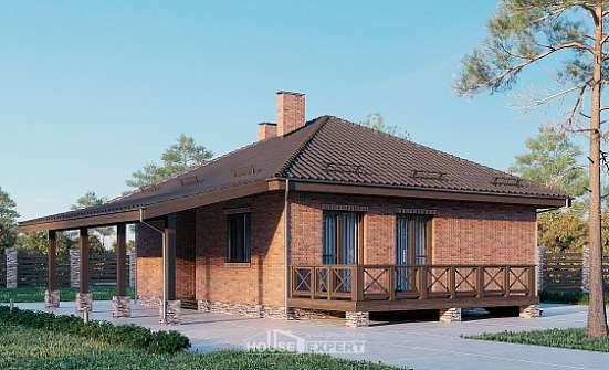 070-006-Л Проект одноэтажного дома, простой дом из поризованных блоков Петропавловск-Камчатский | Проекты домов от House Expert