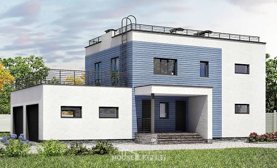 180-012-Л Проект двухэтажного дома, гараж, уютный домик из кирпича Петропавловск-Камчатский | Проекты домов от House Expert