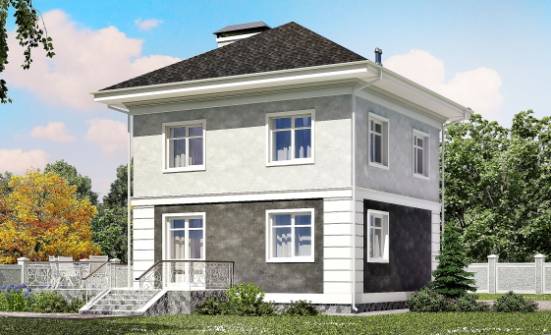 090-003-П Проект двухэтажного дома, современный дом из блока Петропавловск-Камчатский | Проекты домов от House Expert