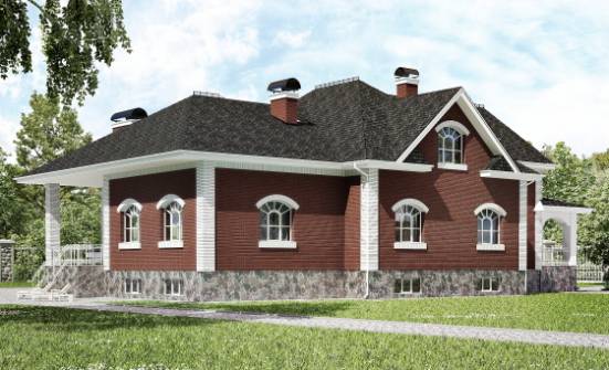600-001-П Проект трехэтажного дома с мансардой и гаражом, уютный домик из пеноблока Петропавловск-Камчатский | Проекты домов от House Expert