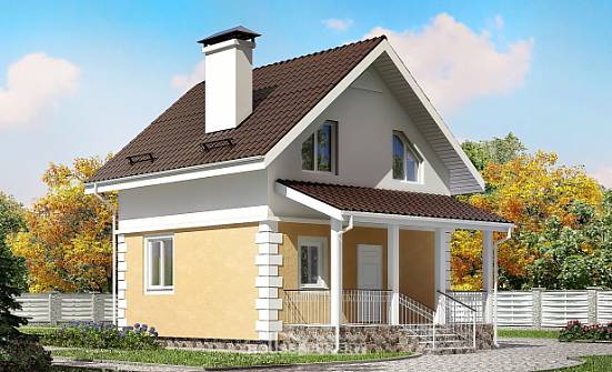 070-002-П Проект двухэтажного дома мансардный этаж, дешевый дом из твинблока Петропавловск-Камчатский | Проекты домов от House Expert