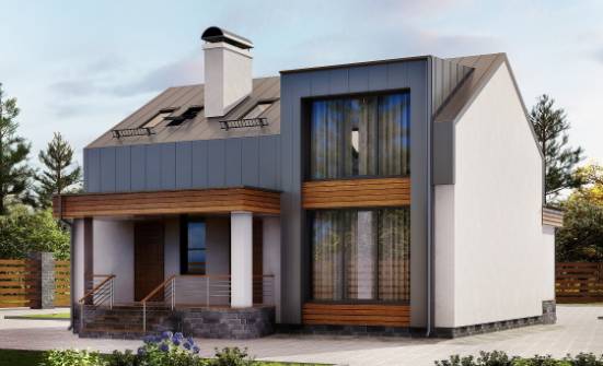 120-004-П Проект двухэтажного дома с мансардой, бюджетный домик из пеноблока Петропавловск-Камчатский | Проекты домов от House Expert
