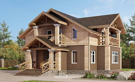 160-014-П Проект двухэтажного дома, недорогой домик из блока Петропавловск-Камчатский | Проекты домов от House Expert