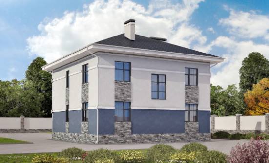 150-014-Л Проект двухэтажного дома, доступный домик из бризолита Петропавловск-Камчатский | Проекты домов от House Expert