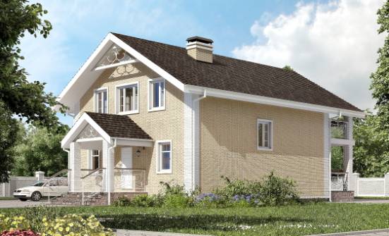 150-007-Л Проект двухэтажного дома с мансардой, бюджетный коттедж из блока Петропавловск-Камчатский | Проекты домов от House Expert