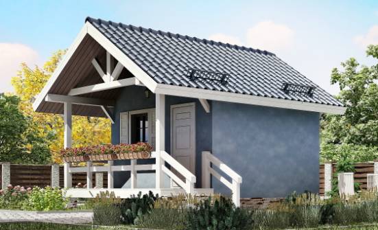 020-001-П Проект одноэтажного дома, крохотный загородный дом из дерева Петропавловск-Камчатский | Проекты одноэтажных домов от House Expert
