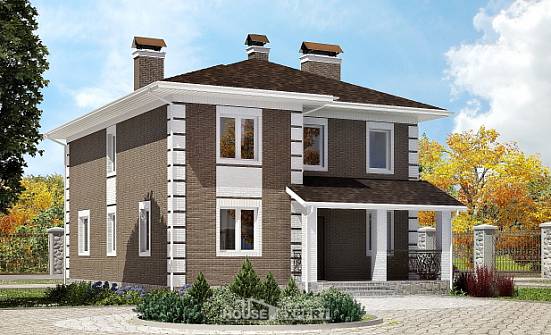 185-002-П Проект двухэтажного дома, доступный загородный дом из газобетона Петропавловск-Камчатский | Проекты домов от House Expert