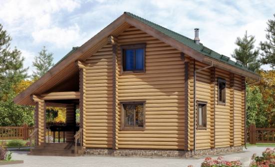 110-005-П Проект двухэтажного дома с мансардным этажом, компактный коттедж из дерева Петропавловск-Камчатский | Проекты домов от House Expert