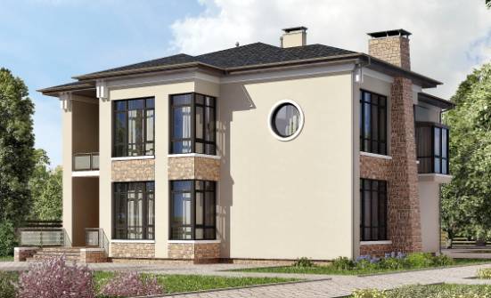300-005-Л Проект двухэтажного дома, современный дом из кирпича Петропавловск-Камчатский | Проекты домов от House Expert
