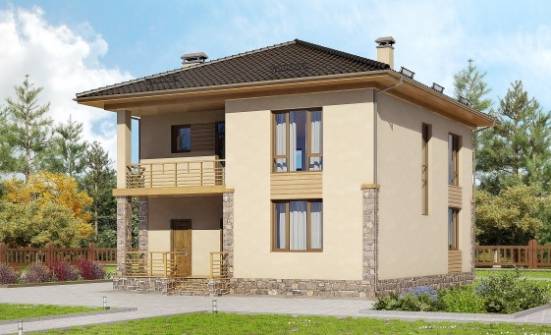 170-005-Л Проект двухэтажного дома, недорогой домик из бризолита Петропавловск-Камчатский | Проекты домов от House Expert