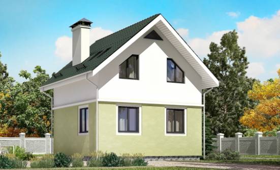 070-001-П Проект двухэтажного дома мансардный этаж, маленький дом из газосиликатных блоков Петропавловск-Камчатский | Проекты домов от House Expert