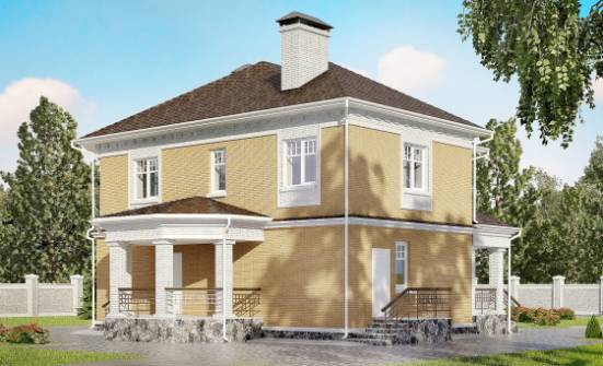 160-001-Л Проект двухэтажного дома, скромный домик из газосиликатных блоков Петропавловск-Камчатский | Проекты домов от House Expert