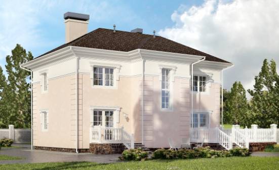 155-005-Л Проект двухэтажного дома, классический коттедж из арболита Петропавловск-Камчатский | Проекты домов от House Expert