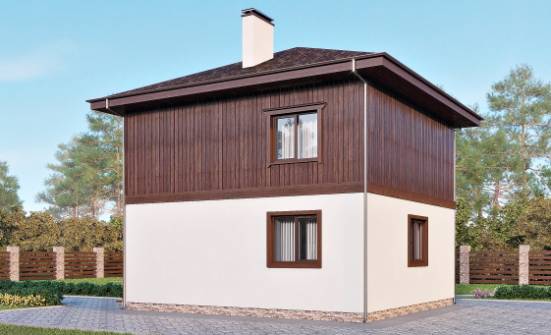 100-006-Л Проект двухэтажного дома, небольшой домик из бризолита Петропавловск-Камчатский | Проекты домов от House Expert