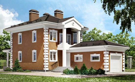 150-006-П Проект двухэтажного дома, гараж, компактный дом из керамзитобетонных блоков Петропавловск-Камчатский | Проекты домов от House Expert