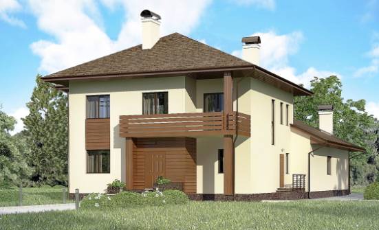 300-001-П Проект двухэтажного дома, огромный домик из кирпича Петропавловск-Камчатский | Проекты домов от House Expert