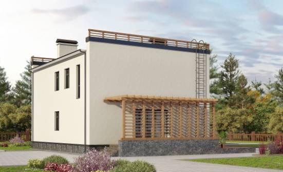 215-002-Л Проект двухэтажного дома, современный загородный дом из твинблока Петропавловск-Камчатский | Проекты домов от House Expert