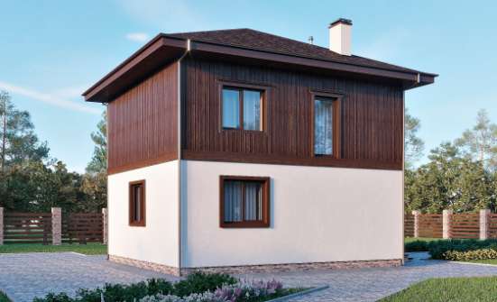 100-006-Л Проект двухэтажного дома, небольшой домик из бризолита Петропавловск-Камчатский | Проекты домов от House Expert