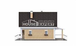 130-004-П Проект двухэтажного дома мансардой, классический коттедж из поризованных блоков Петропавловск-Камчатский, House Expert