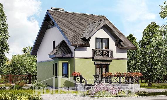 120-003-П Проект двухэтажного дома мансардой, современный дом из блока Петропавловск-Камчатский, House Expert