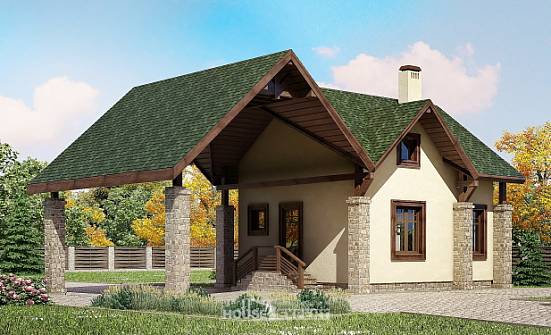 060-001-Л Проект двухэтажного дома с мансардой, гараж, доступный загородный дом из газобетона Петропавловск-Камчатский | Проекты домов от House Expert