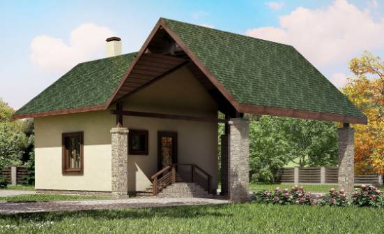 060-001-Л Проект двухэтажного дома с мансардой, гараж, доступный загородный дом из газобетона Петропавловск-Камчатский | Проекты домов от House Expert