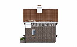 045-001-Л Проект двухэтажного дома мансардный этаж, маленький домик из керамзитобетонных блоков Петропавловск-Камчатский, House Expert