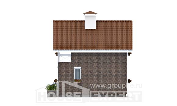 045-001-Л Проект двухэтажного дома мансардный этаж, маленький домик из керамзитобетонных блоков Петропавловск-Камчатский, House Expert