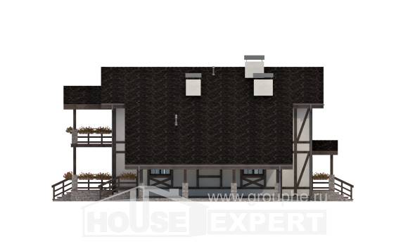 250-002-Л Проект двухэтажного дома мансардный этаж, гараж, простой дом из кирпича Петропавловск-Камчатский, House Expert