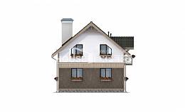 105-001-Л Проект двухэтажного дома с мансардным этажом, компактный домик из пеноблока Петропавловск-Камчатский, House Expert